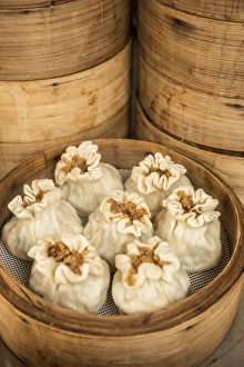 Steamed dumplings (steamed bun or Xiaolongbao), Qibao, Shanghai, China Steamed dumplings (steamed bun or Xiaolongbao), Qibao, Shanghai, China