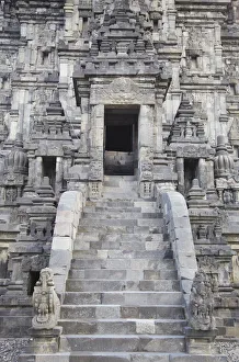 UNESCO World Heritage Site Indonesia Prints: Steps of Shiva Temple, Prambanan, Java, Indonesia