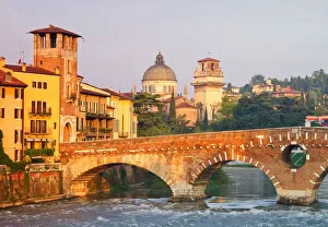 Stone Bridge in the center of Verona, Veneto, Italy Stone Bridge in the center of Verona, Veneto, Italy