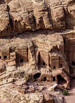 Street of Facades, elevated view, Petra, Ma'an Governorate, Jordan Street of Facades, elevated view, Petra, Ma'an Governorate, Jordan