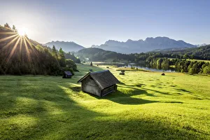Sunrise at Geroldsee, near Garmisch Partenkirchen, Bayern, Germany Sunrise at Geroldsee, near Garmisch Partenkirchen, Bayern, Germany