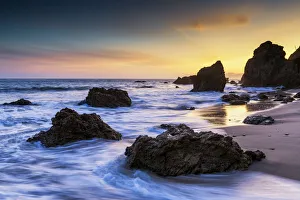 Sunset at El Matador Beach, California, USA Sunset at El Matador Beach, California, USA