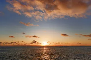 Tropical Sunset Landscape Prints: Sunset impression - Seychelles, Praslin, Anse Bateau - Indian Ocean