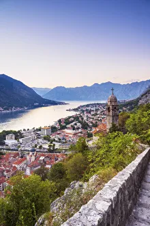 Sunset over Kotor, Kotor Bay, Montenegro Sunset over Kotor, Kotor Bay, Montenegro