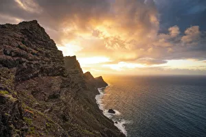 Sunset at Mirador del Balcon, Tamadaba natural park, Gran Canaria, Canary Islands, Spain Sunset at Mirador del Balcon, Tamadaba natural park, Gran Canaria, Canary Islands, Spain