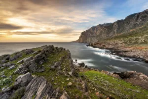 Italian Island Getaway Prints: Sunset in Punta Libeccio, Marettimo, Egadi island, Trapani, Sicily, Italy, Europe