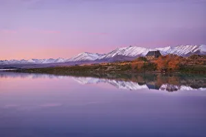 Sunset Reflections Print at Lake Tekapo, New Zealand