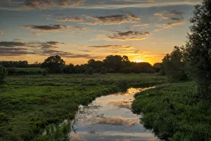 Tom Mackie AWL Photography Prints: Sunset Reflections, Marston Marsh, Norwich, Norfolk, England