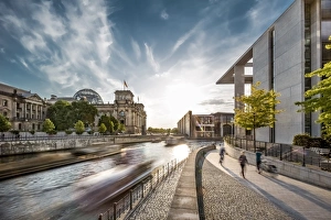 Sunset at Reichstag and River Spree, Berlin, Germany Sunset at Reichstag and River Spree, Berlin, Germany