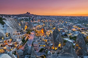 Sunset view over Goreme, Cappadocia, Turkey Sunset view over Goreme, Cappadocia, Turkey