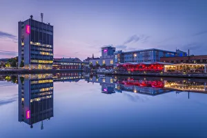 Sweden, Varmland, Karlstad, Gasthamn, renovated harbor now home to high tech companies Sweden, Varmland, Karlstad, Gasthamn, renovated harbor now home to high tech companies