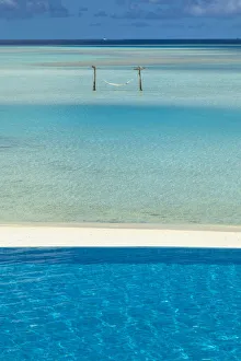 Swimming pool on Anantara Dhigu resort, South Male Atoll, Maldives Swimming pool on Anantara Dhigu resort, South Male Atoll, Maldives