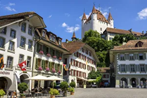Switzerland, Berner Oberland, Thun town, Thun castle Switzerland, Berner Oberland, Thun town, Thun castle