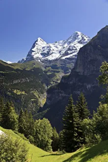 Switzerland, Bernese Oberland, Murren Town Switzerland, Bernese Oberland, Murren Town