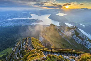 Switzerland, Lucerne, Mount Pilatus, sunrise Switzerland, Lucerne, Mount Pilatus, sunrise