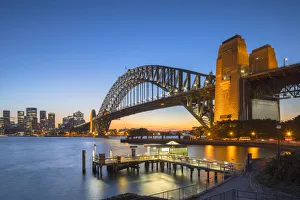 Sydney Harbour Bridge at sunset, Sydney, New South Wales, Australia Sydney Harbour Bridge at sunset, Sydney, New South Wales, Australia