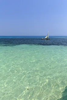 Tanzania. Zanzibar, Kwale Island, Sandbar exposed at low tide Tanzania. Zanzibar, Kwale Island, Sandbar exposed at low tide
