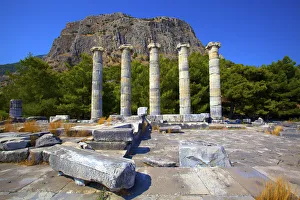 Temple of Athena, Ancient City of Priene, Turkey Temple of Athena, Ancient City of Priene, Turkey