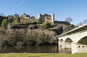 The Tera river and the castle of Puebla de Sanabria. Castilla y Leon, Spain The Tera river and the castle of Puebla de Sanabria. Castilla y Leon, Spain
