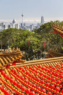 Thean Hou Chinese Temple, with Chinese Lanterns, Kuala Lumpur, Malaysia Thean Hou Chinese Temple, with Chinese Lanterns, Kuala Lumpur, Malaysia