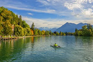 Thun with River Aare, Berner Oberland, Switzerland Thun with River Aare, Berner Oberland, Switzerland