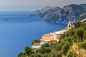 Campania Region Europe Prints: The tiny village of Nocelle located along the Path of the Gods trail, Amalfi coast