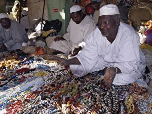 Traders offer a large variety of beads for sale in Traders offer a large variety of beads for sale in