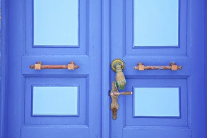 Traditional Door, Leros, Dodecanese, Greek Islands, Greece, Europe Traditional Door, Leros, Dodecanese, Greek Islands, Greece, Europe