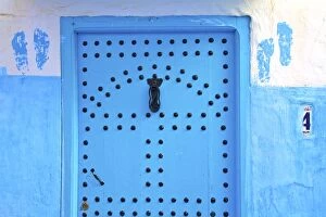 Rabat Collection: Traditional Moroccan Decorative Door, Rabat, Morocco, North Africa