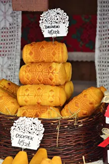 Traditional polish smoked cheeses (oscypki). Krakow, Poland Traditional polish smoked cheeses (oscypki). Krakow, Poland