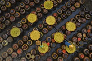 Traditional soy sauce making, Hung Yen province, Vietnam Traditional soy sauce making, Hung Yen province, Vietnam