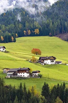 Trentino Alto Adige, Italy. Autumn scenic outdoor, foliage and green hills with snowy Trentino Alto Adige, Italy. Autumn scenic outdoor, foliage and green hills with snowy