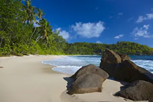 Tropical beach, southern Mahe, Seychelles Tropical beach, southern Mahe, Seychelles
