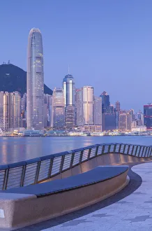 Tsim Sha Tsui promenade and skyline at dawn, Tsim Sha Tsui, Kowloon, Hong Kong Tsim Sha Tsui promenade and skyline at dawn, Tsim Sha Tsui, Kowloon, Hong Kong