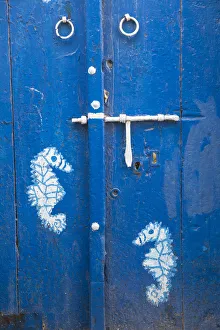 Tunisia, Bizerte, Door in the old port Tunisia, Bizerte, Door in the old port