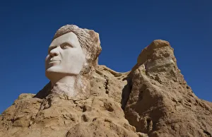 Tunisia, The Jerid Area, Tozeur, Belvedere Rocks, head of Abdulkacem Chebbi, Tunisian Tunisia, The Jerid Area, Tozeur, Belvedere Rocks, head of Abdulkacem Chebbi, Tunisian