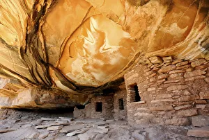 Utah Fallen Roof Ruin Cliff Dwelling Print