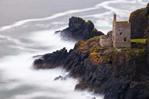 Cornish Mining History Prints: UK, Cornwall, Botallack Mine