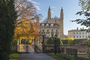 Prints of UK, England, Cambridge, Clare College and Clare College Bridge over River Cam Cambridge Prints: Clare College Bridge Print over River Cam