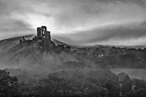 UK, England, Dorset, Corfe Castle at sunrise UK, England, Dorset, Corfe Castle at sunrise