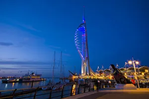 Prints of UK, England, Hampshire, Portsmouth, Gunwharf Marina, Spinnaker Tower Portsmouth Prints: Gunwharf Marina and Spinnaker Tower Print, Portsmouth UK
