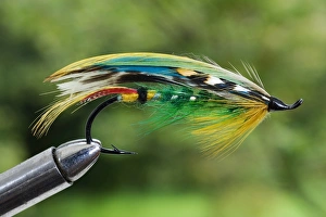 UK. A traditional salmon fishing fly called a Green Highlander UK. A traditional salmon fishing fly called a Green Highlander