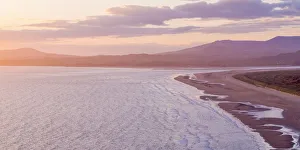 UK, Wales, Gwynedd, Harlech, Harlech Beach, Snowdonia beyond UK, Wales, Gwynedd, Harlech, Harlech Beach, Snowdonia beyond