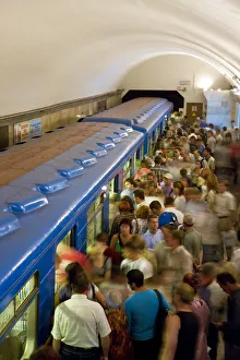 Underground Metro (Subway), Kiev, Ukraine Underground Metro (Subway), Kiev, Ukraine