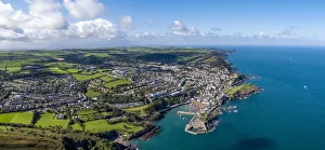 United Kingdom, Devon, North Devon coast, Ilfracombe, aerial view over the town United Kingdom, Devon, North Devon coast, Ilfracombe, aerial view over the town