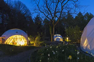 United Kingdom, England, Gloucestershire, Coleford. Glamping at the Dome Garden United Kingdom, England, Gloucestershire, Coleford. Glamping at the Dome Garden