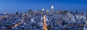 City Skyline At Dusk Prints: US01933a