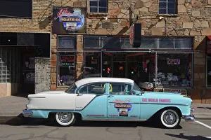 USA, Arizona, town of Williams, Vintage car on Route 66 USA, Arizona, town of Williams, Vintage car on Route 66
