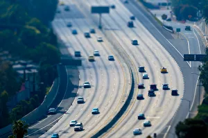 USA, California, Los Angeles, Route 101 and Downtown USA, California, Los Angeles, Route 101 and Downtown