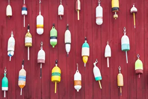 USA, Maine, Stockton Springs, lobster buoys USA, Maine, Stockton Springs, lobster buoys